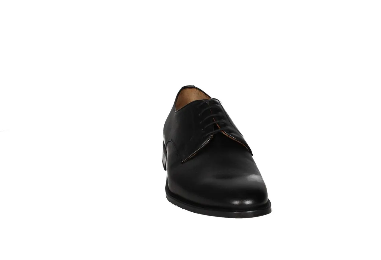 Blucher Liso Piel Negro Piso Doble