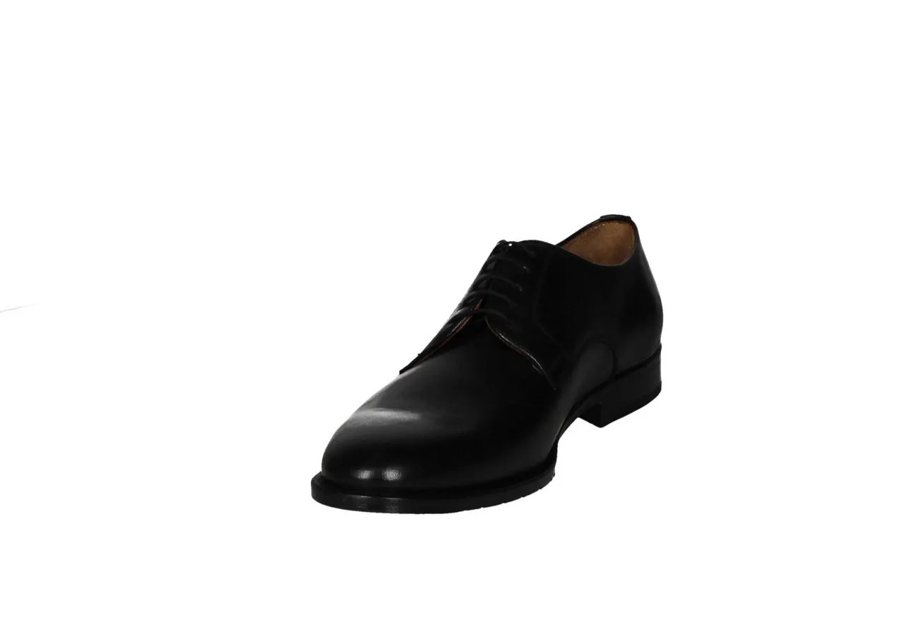 Blucher Liso Piel Negro Piso Doble