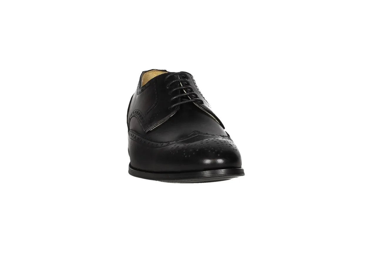 Blucher Pala Vega Piel Negro Piso Suela Doble