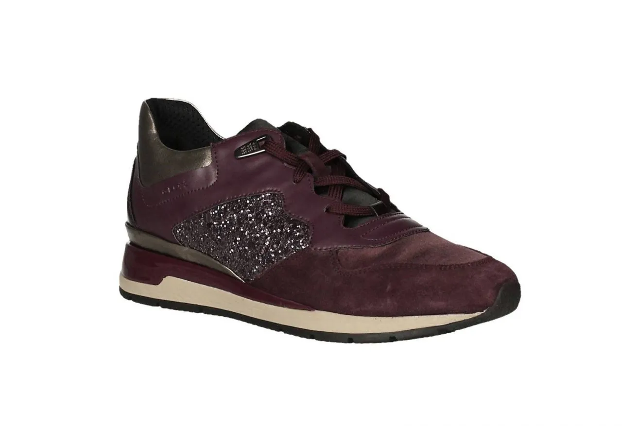 Blucher Piel/nobuck Berengena Lados Glitter Talon Bronce