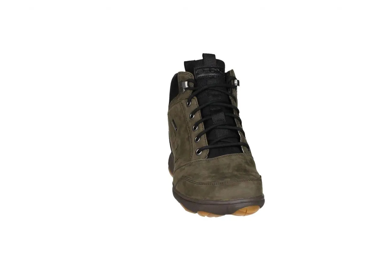 Bota Cordon Nobuck/piel Marron Cuello Nilon Negro Amphibiox