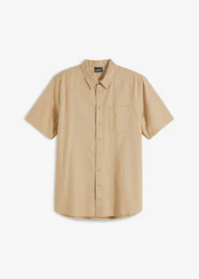 Camisa de manga corta Beige pardo