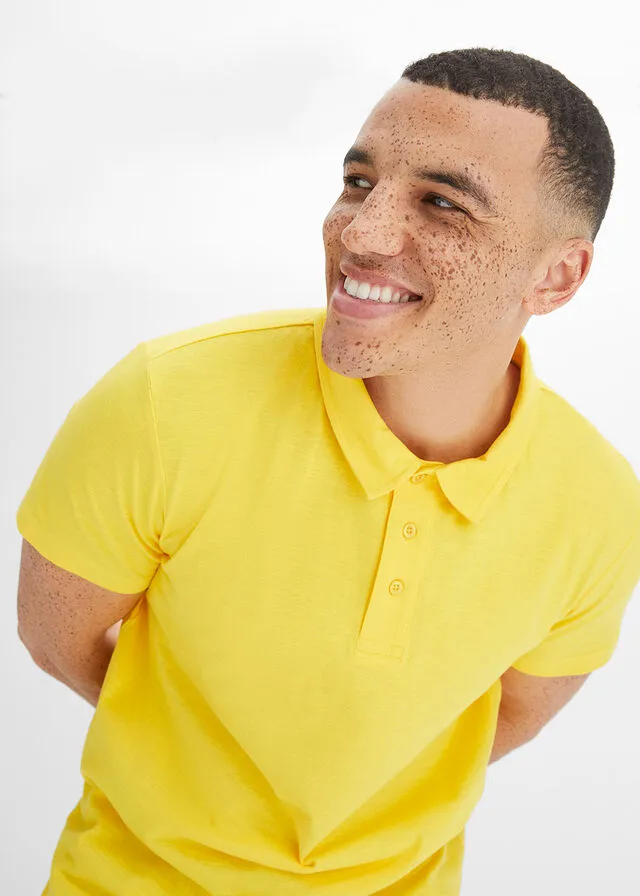 Camiseta de tipo polo Amarillo narciso