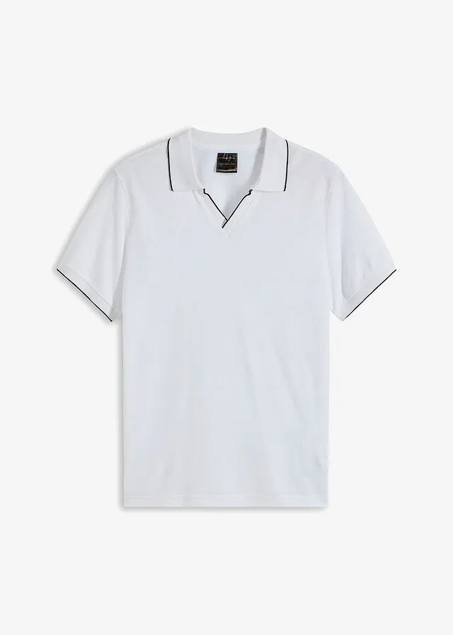 Camiseta de tipo polo Blanco-negro