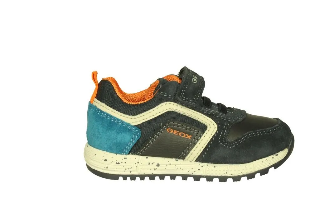 Deportivo Nobuck/piel Velcro Azul Talon Celeste