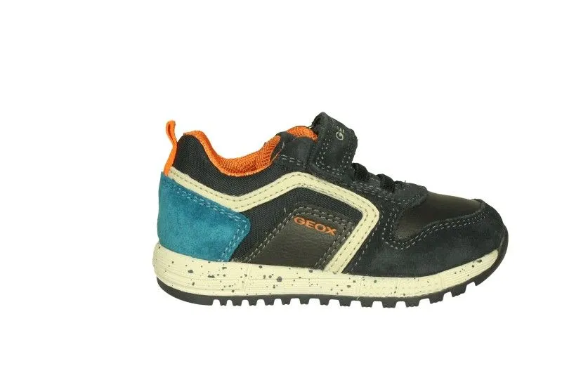 Deportivo Nobuck/piel Velcro Azul Talon Celeste