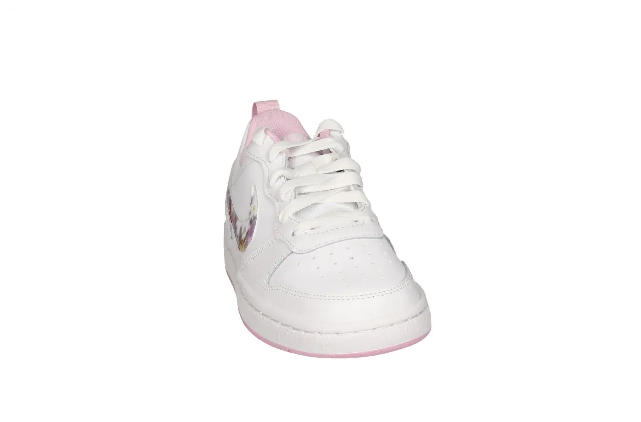 Deportivo Piel Blanco Pipa Multicolor Letras Talon Rosa