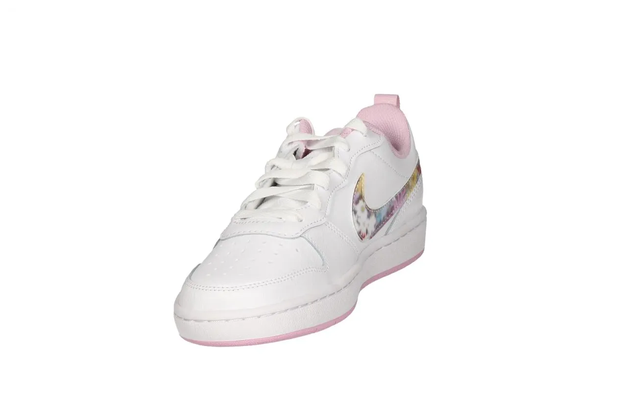 Deportivo Piel Blanco Pipa Multicolor Letras Talon Rosa