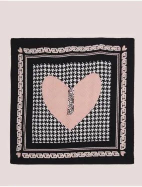 Foular Liu.jo Foulard Heart P/de Poule Negro