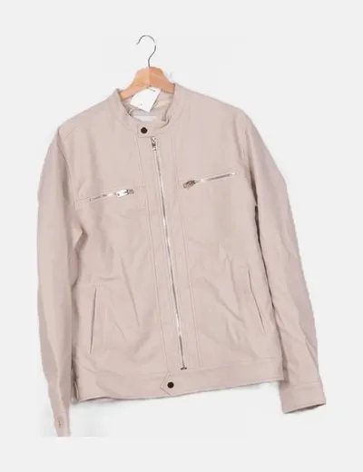 Jack & Jones Chaqueta biker beige