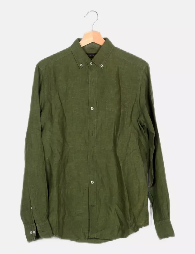 Massimo Dutti Camisa verde casual