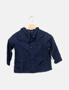 Massimo Dutti Chaqueta azul impermeable