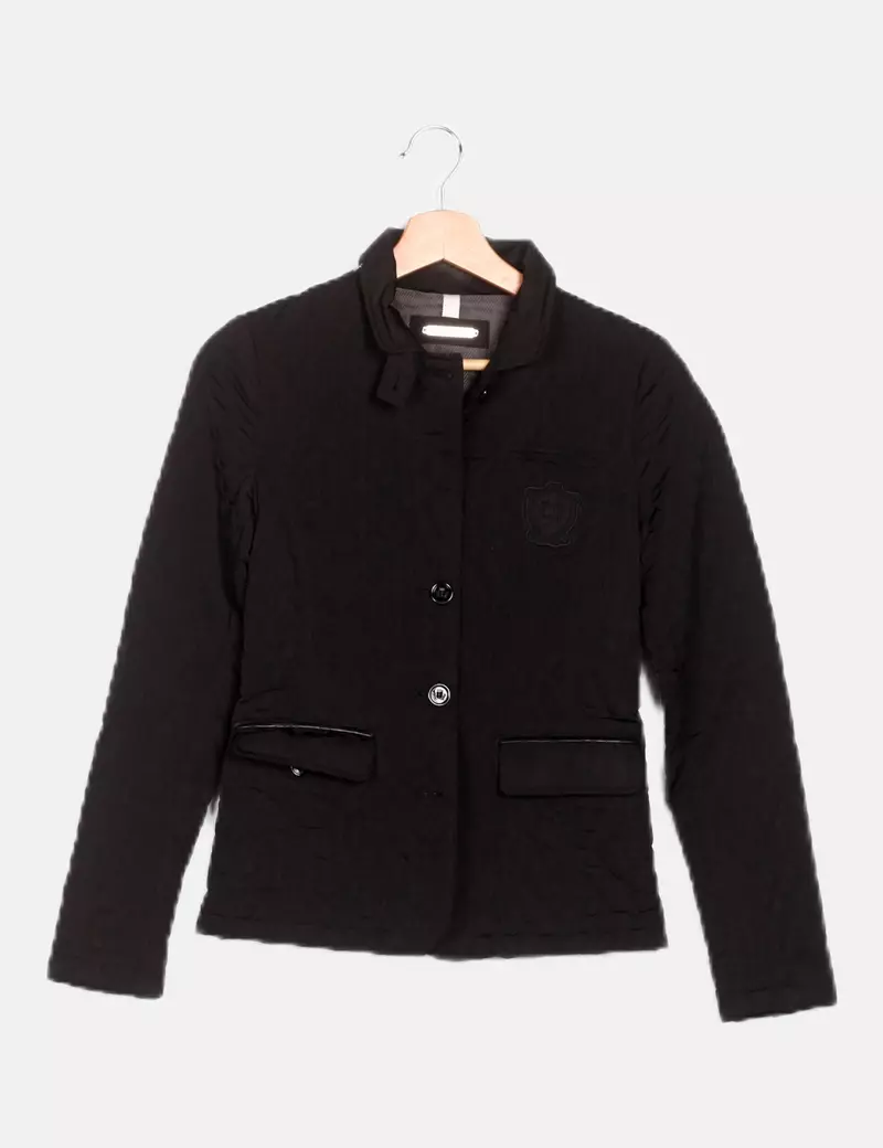 Massimo Dutti Chaqueta negra acolchada