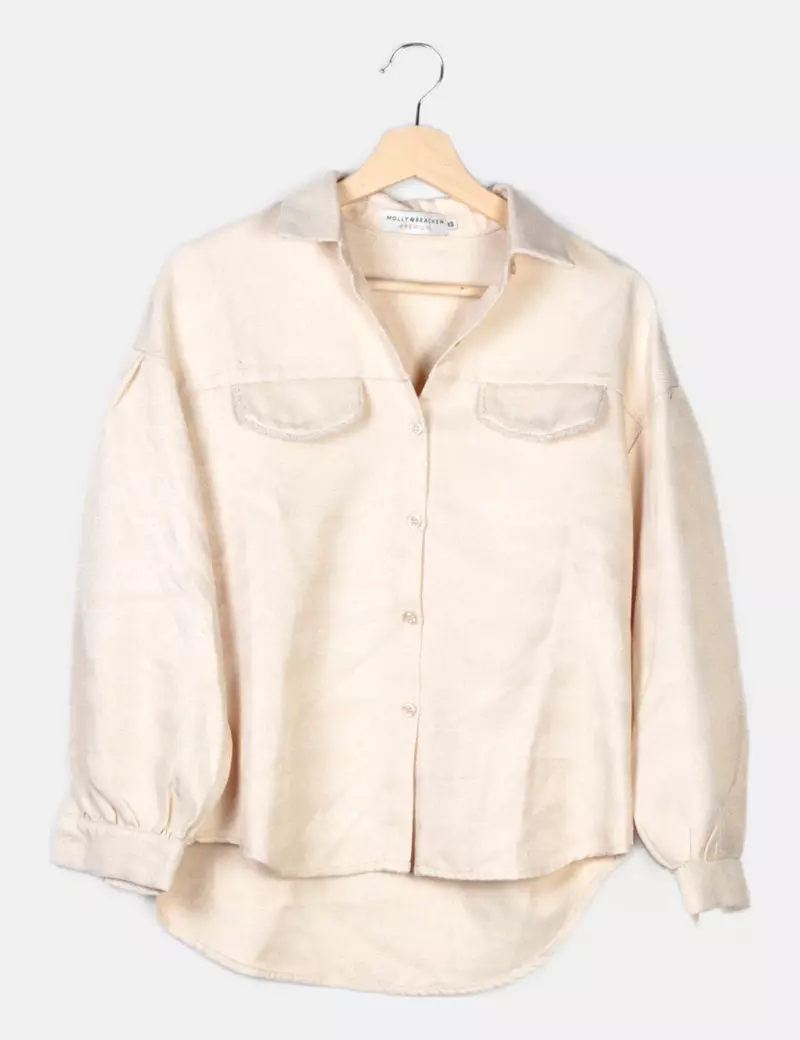 Molly Bracken Sobrecamisa beige casual