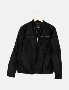 ONLY & SONS Chaqueta biker antelina negra