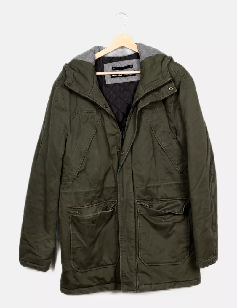 ONLY & SONS Parka verde casual