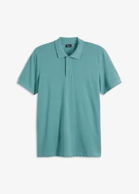 Polo de piqué de manga corta azul bondi