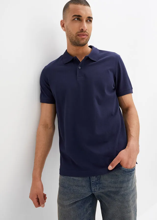 Polo de piqué de manga corta Azul marino