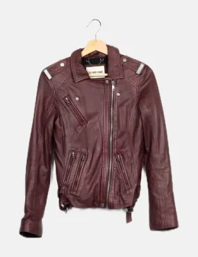 Rich&Royal Chaqueta biker granate