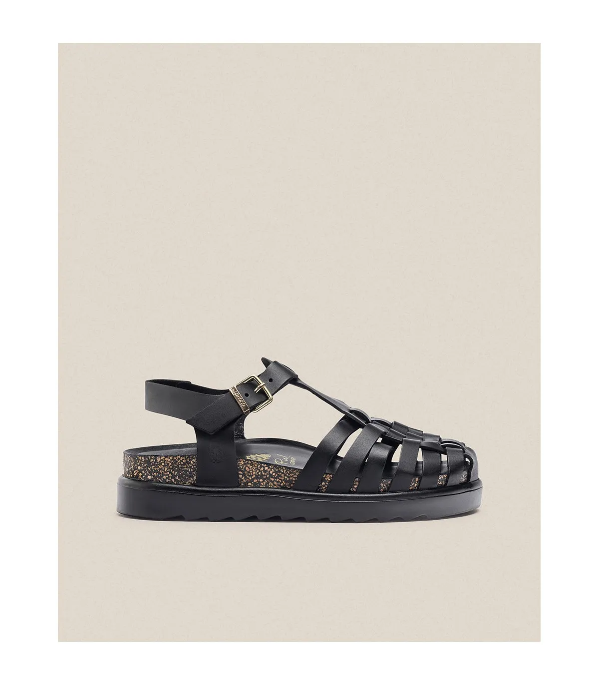 Sandalia de plataforma Tunez 017 negro