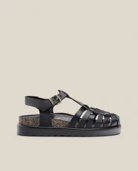 Sandalia de plataforma Tunez 017 negro