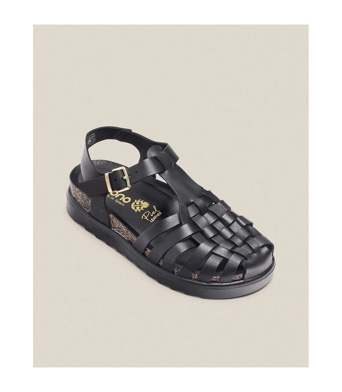 Sandalia de plataforma Tunez 017 negro