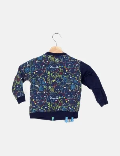 Tuc tuc Chaqueta estampada azul marino