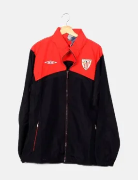 Umbro Chaqueta impermeable negra y roja