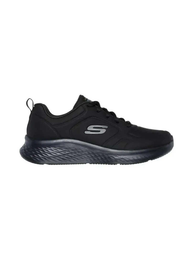 Zapatilla Mujer Skecher Lite Piel Negro