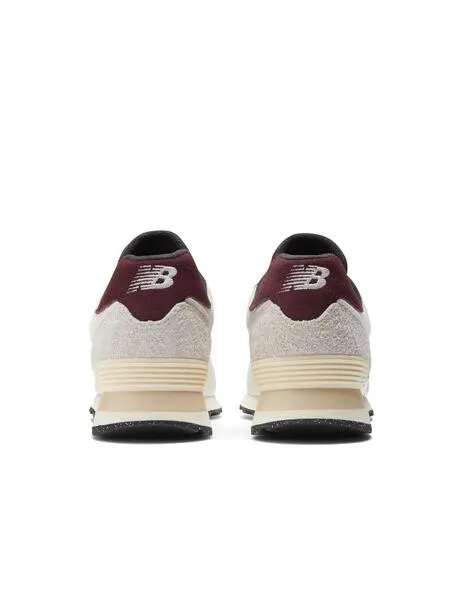 Zapatillas new balance u574yr2 blanco roto granate hombre.