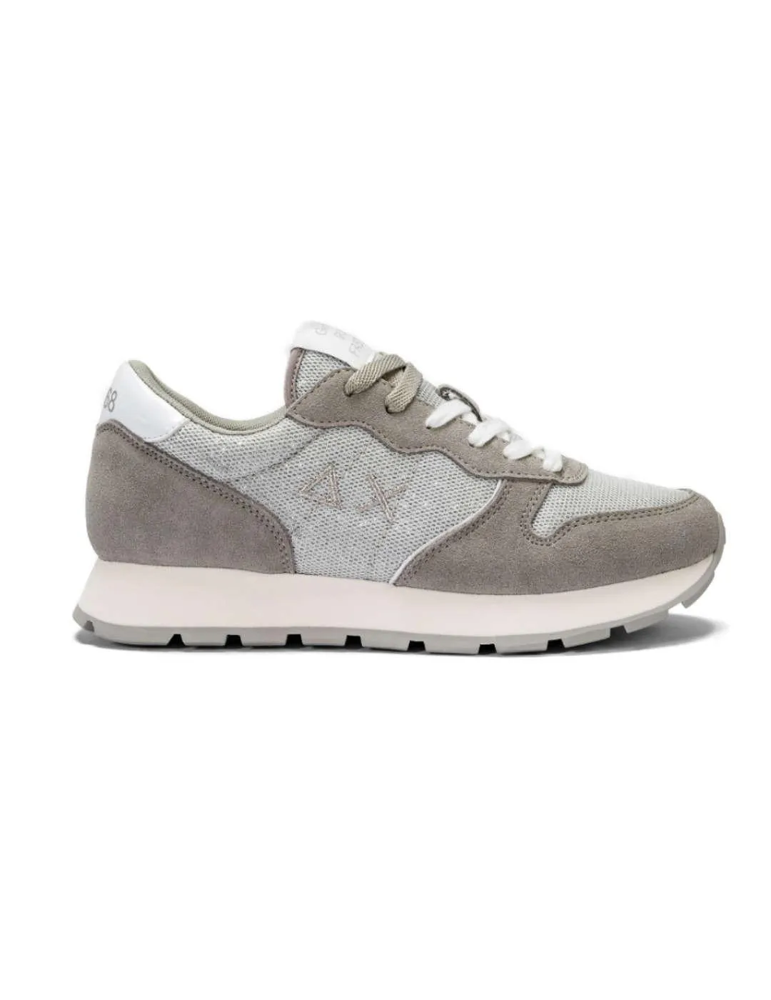 Zapatillas Sun6 Ally Glitter gris brillantina para mujer